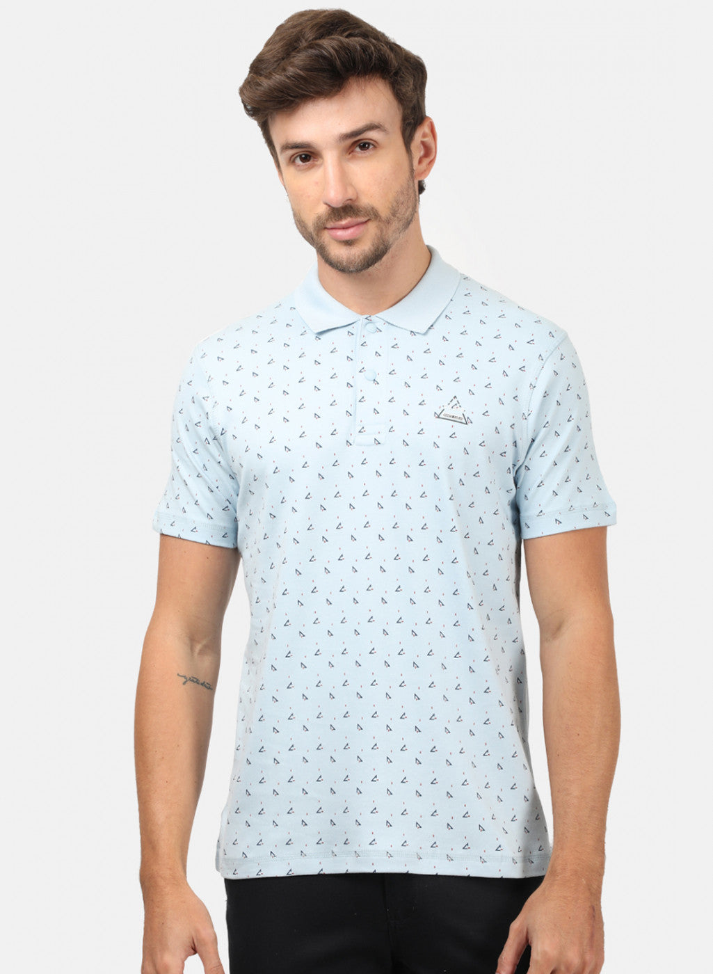 Men Blue Printed T-Shirts