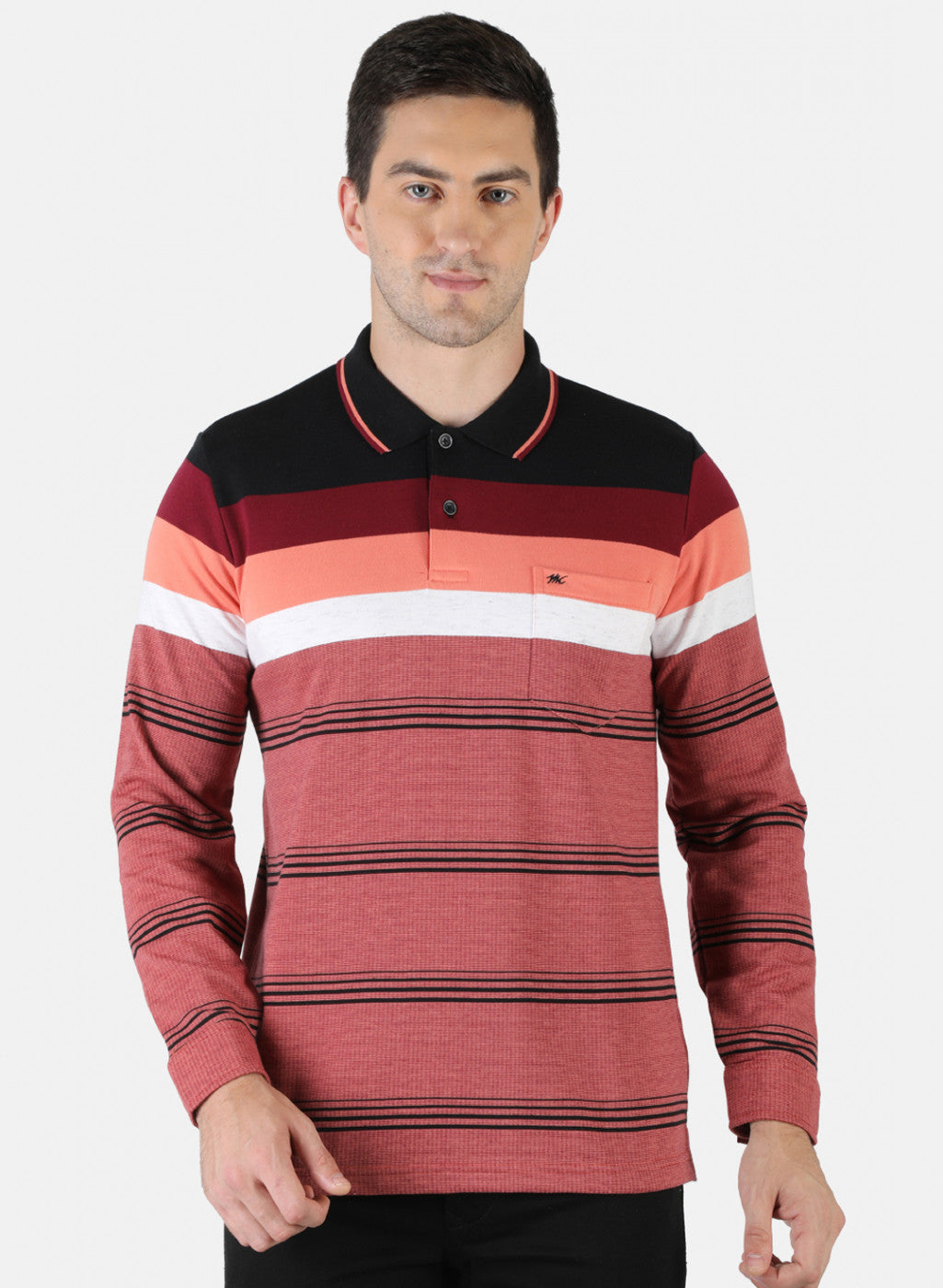 Men Maroon Stripe T-Shirt