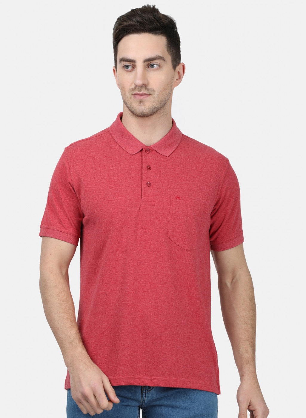 Mens Red Plain T-Shirts