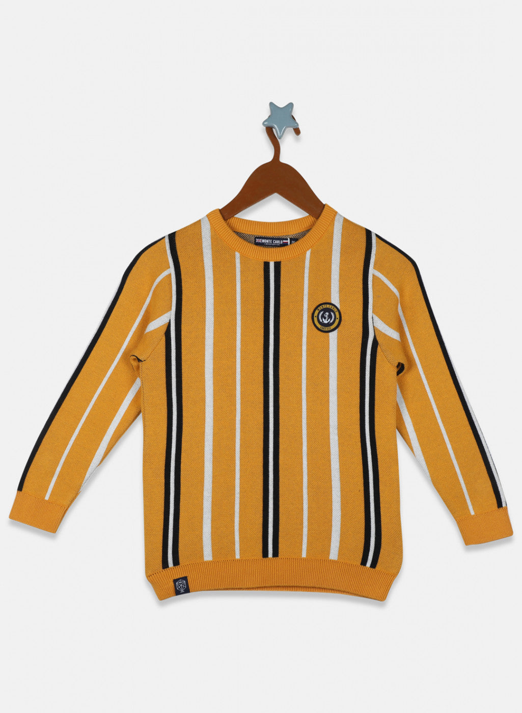 Boys Mustard Stripe Pullover