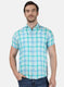 Mens Blue Check Shirt