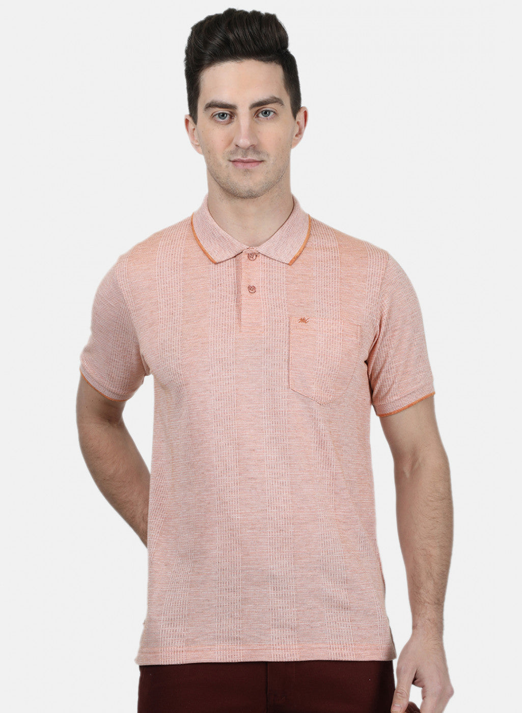 Mens Orange Stripe T-Shirt