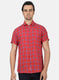 Men Red Check Shirts