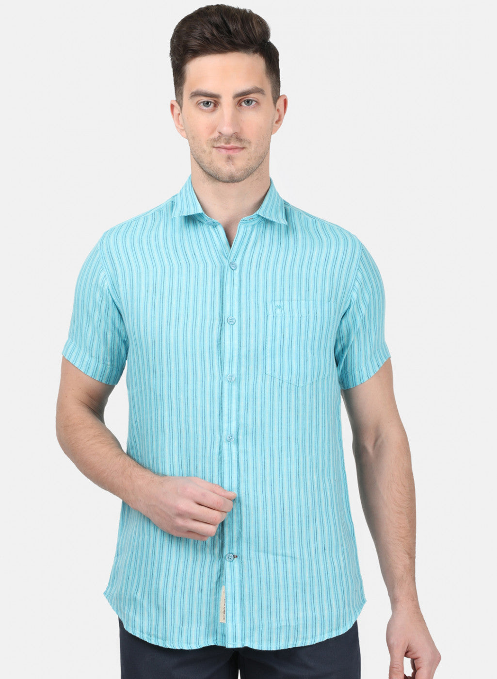 Mens Blue Stripe Shirt