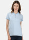 Womens Sky Blue Stripe T-Shirt