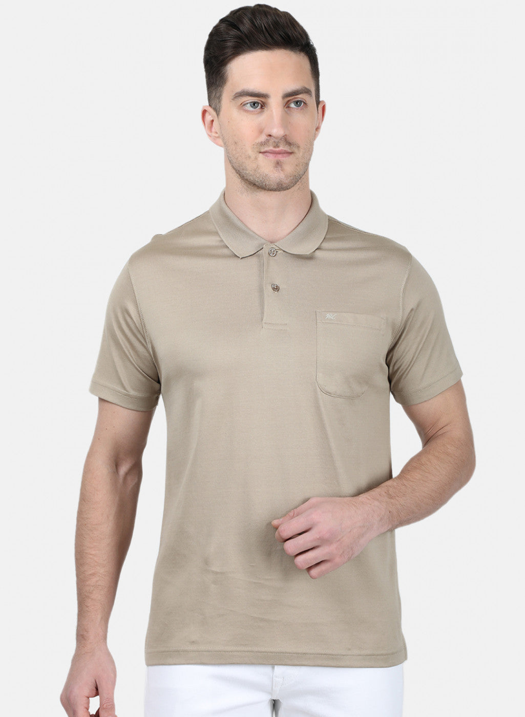 Mens Khaki Plain T-Shirt