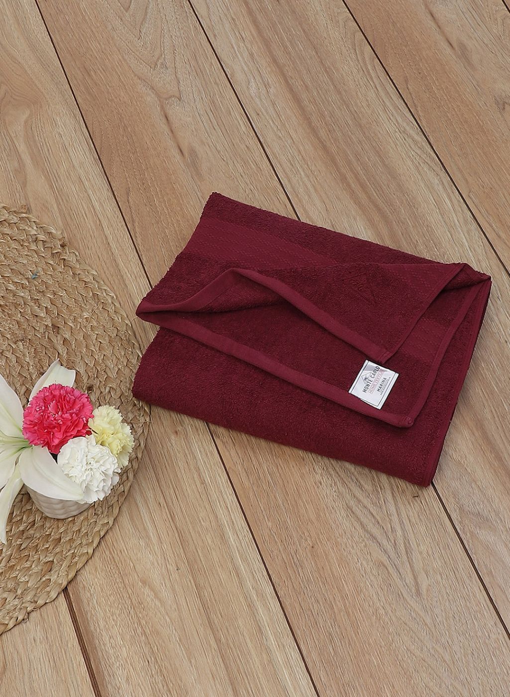 Maroon Cotton 400 GSM Bath Towel