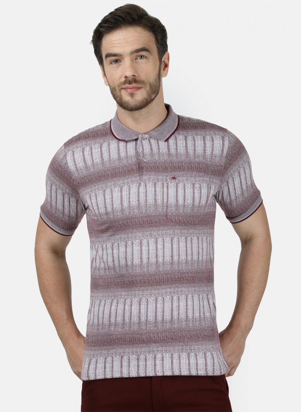 Mens Maroon Stripe T-Shirt