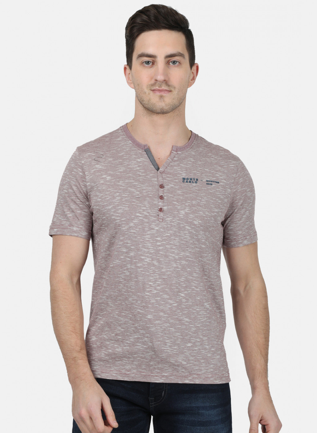 Mens Maroon Stripe T-Shirt