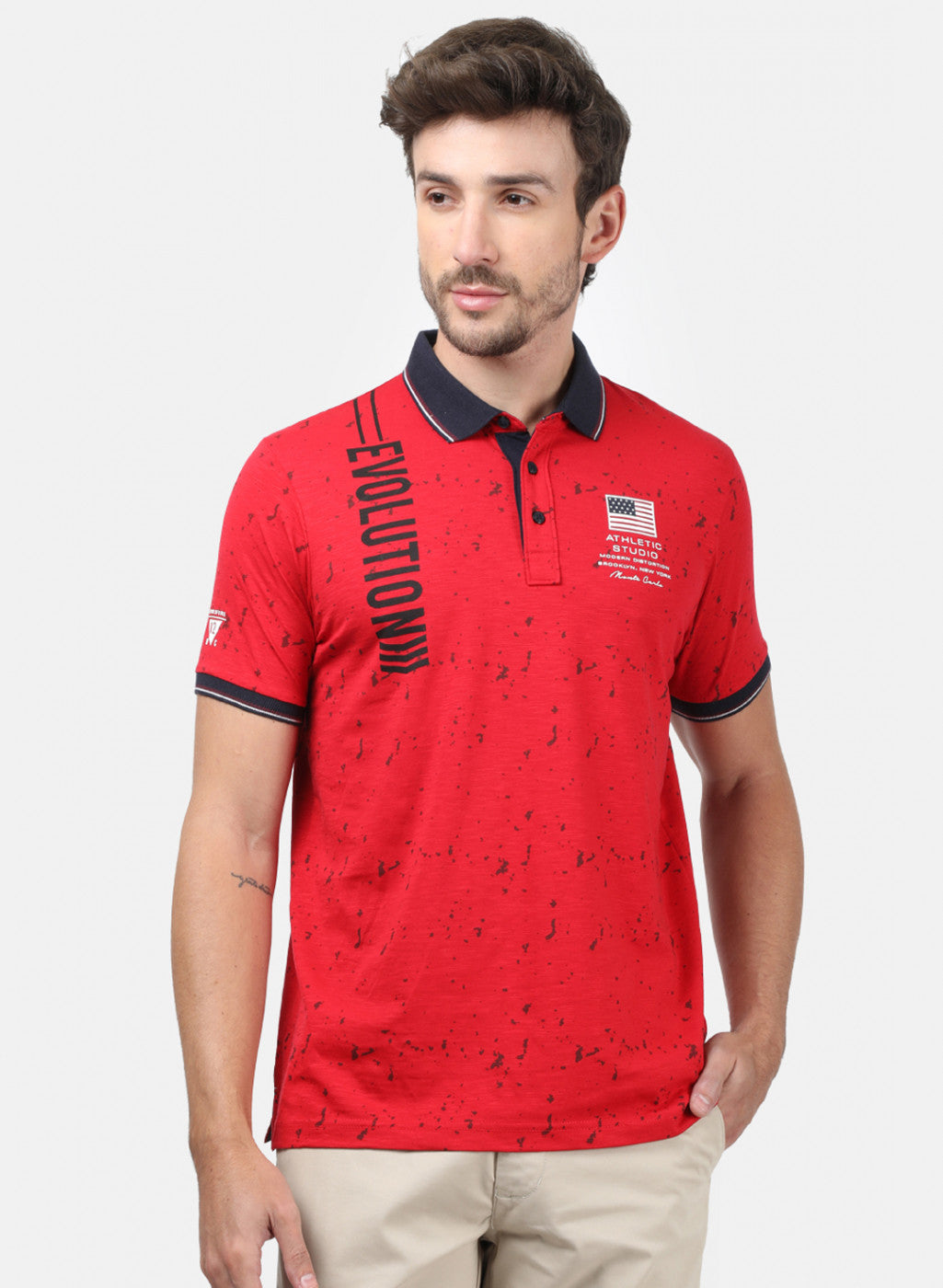 Men Red Printed T-Shirts