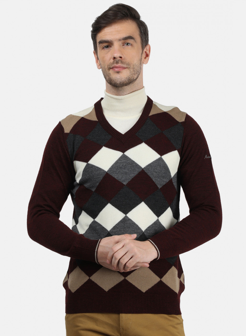 Men Multicolor Solid Pullover