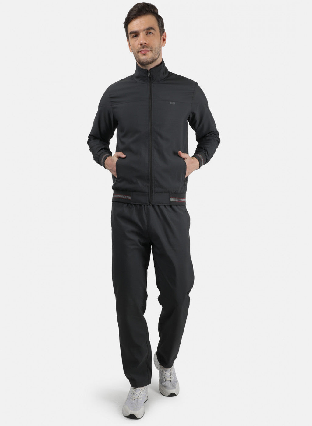 Men Grey Plain Tracksuit