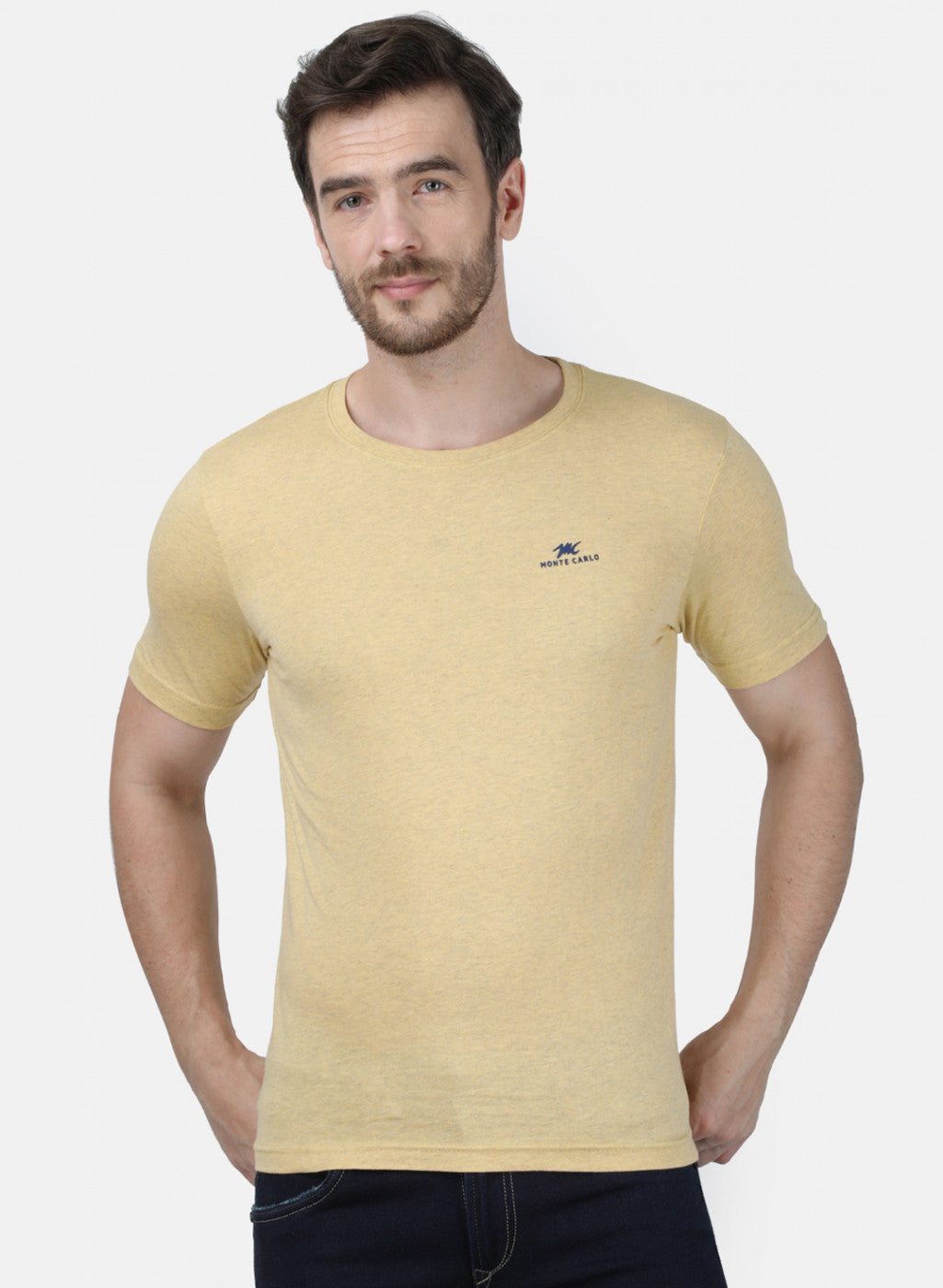 Mens Multi Color Plain T-Shirt