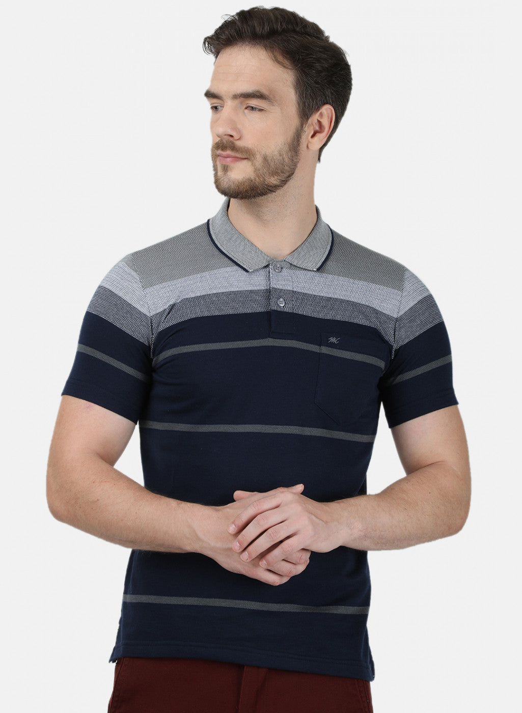 Mens NAvy Blue Stripe T-Shirt