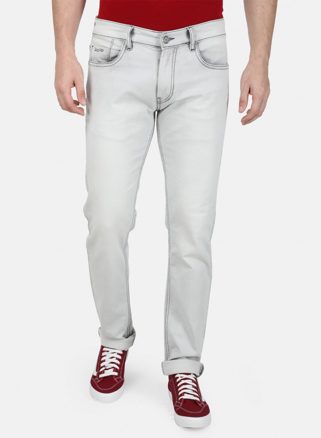 Mens Grey NArrow Denim