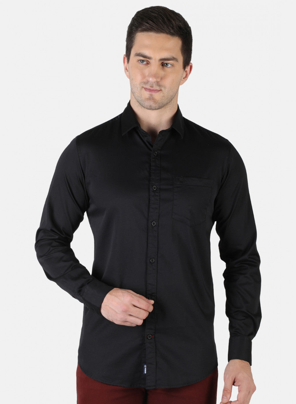 Men Black Solid Shirt