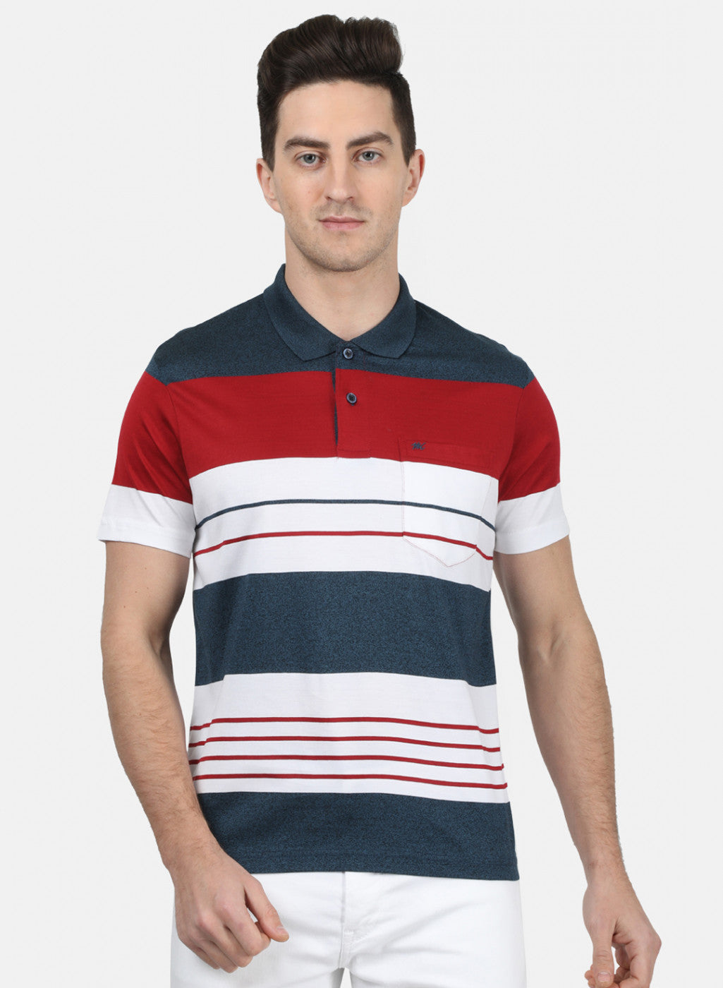 Mens Multi Color Stripe T-Shirt