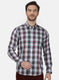 Mens Orange Check Shirt