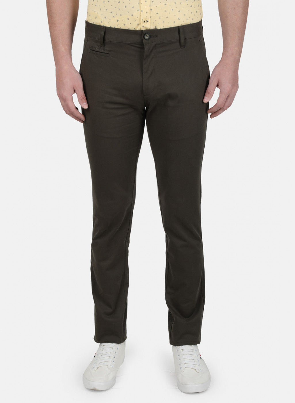 Mens Olive Slim Trouser