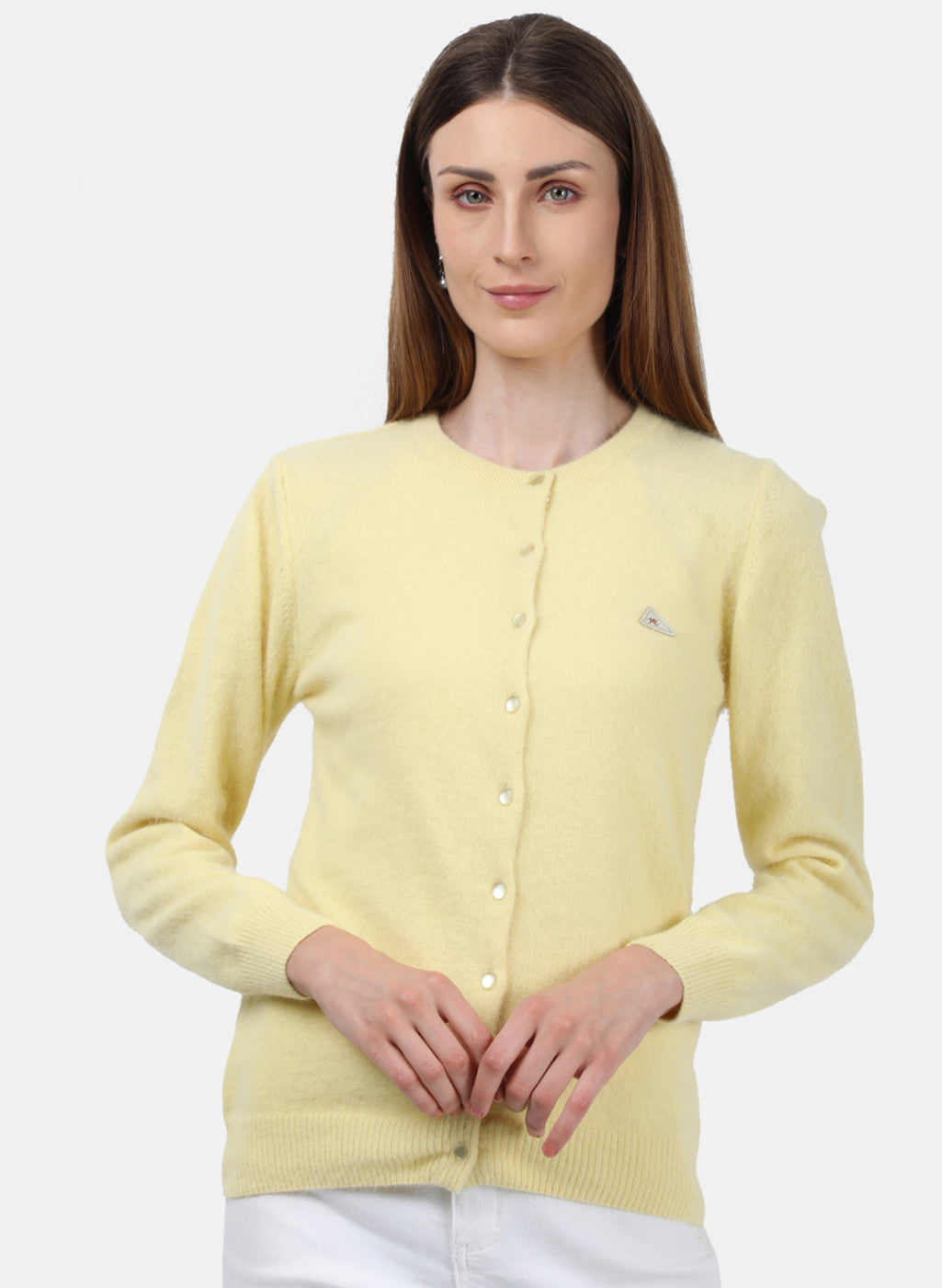 Women Yellow Solid Cardigan