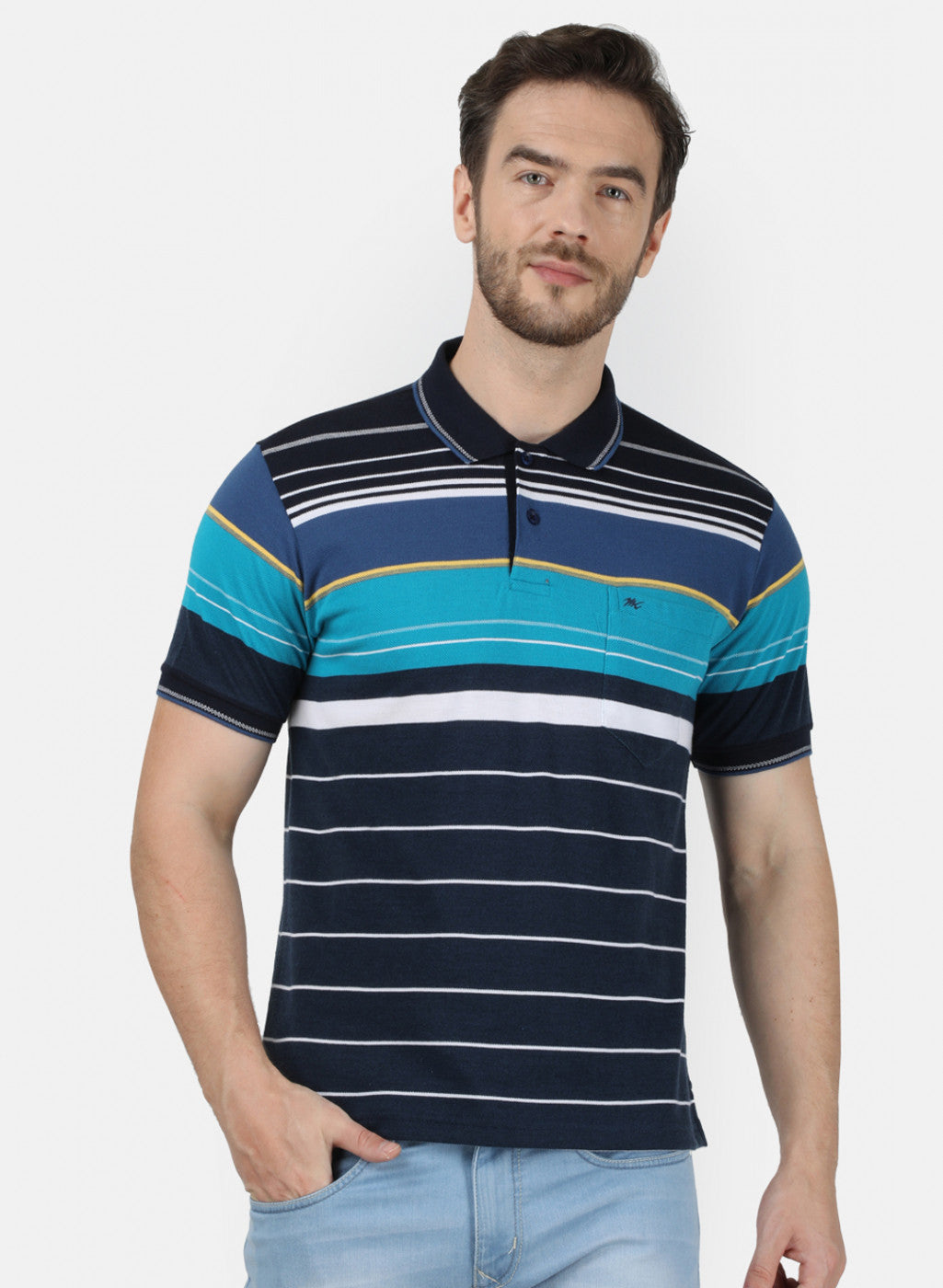 Mens Multicolor Stripe T-Shirt