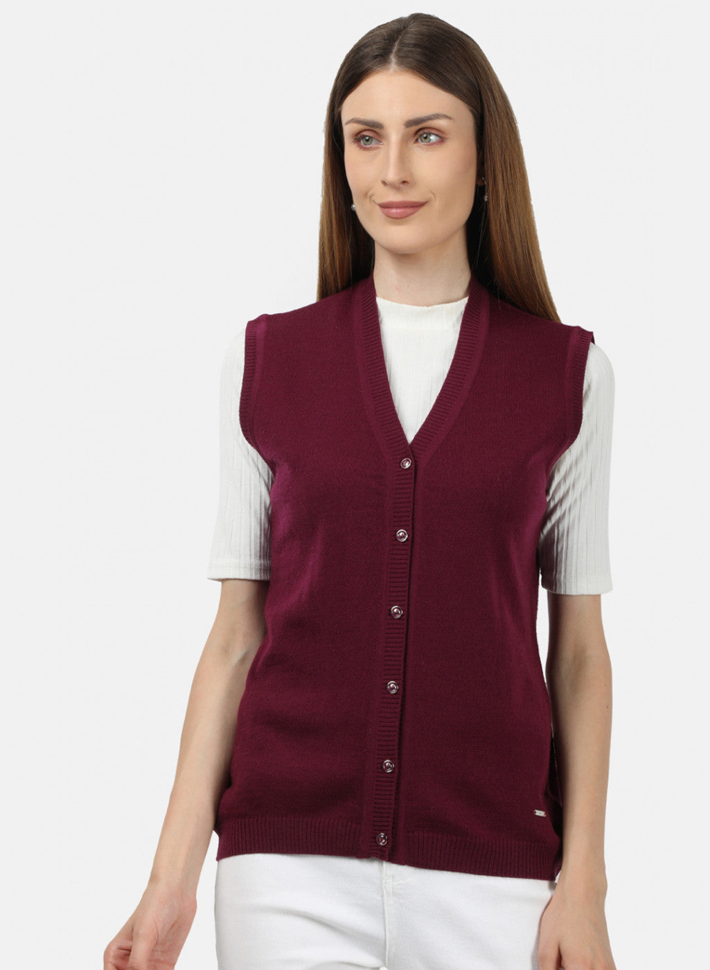 Women Purple Solid Cardigan