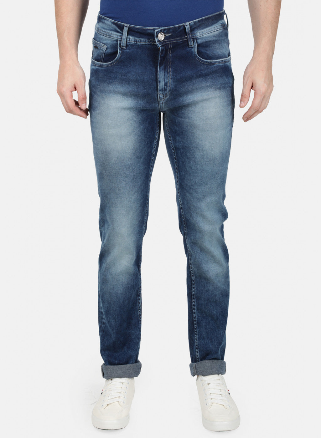 Mens Blue Narrow Denim