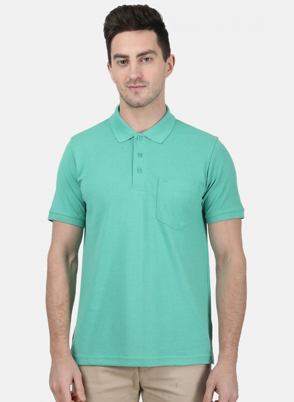 Mens Blue Plain T-Shirt