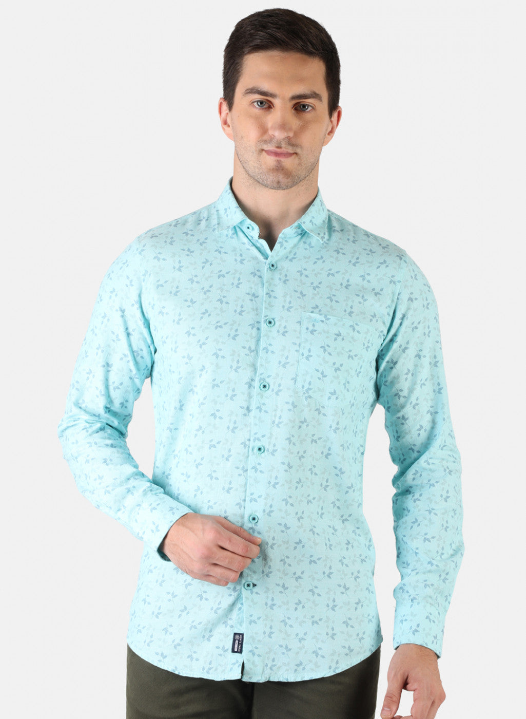 Men Green Printed Shirt