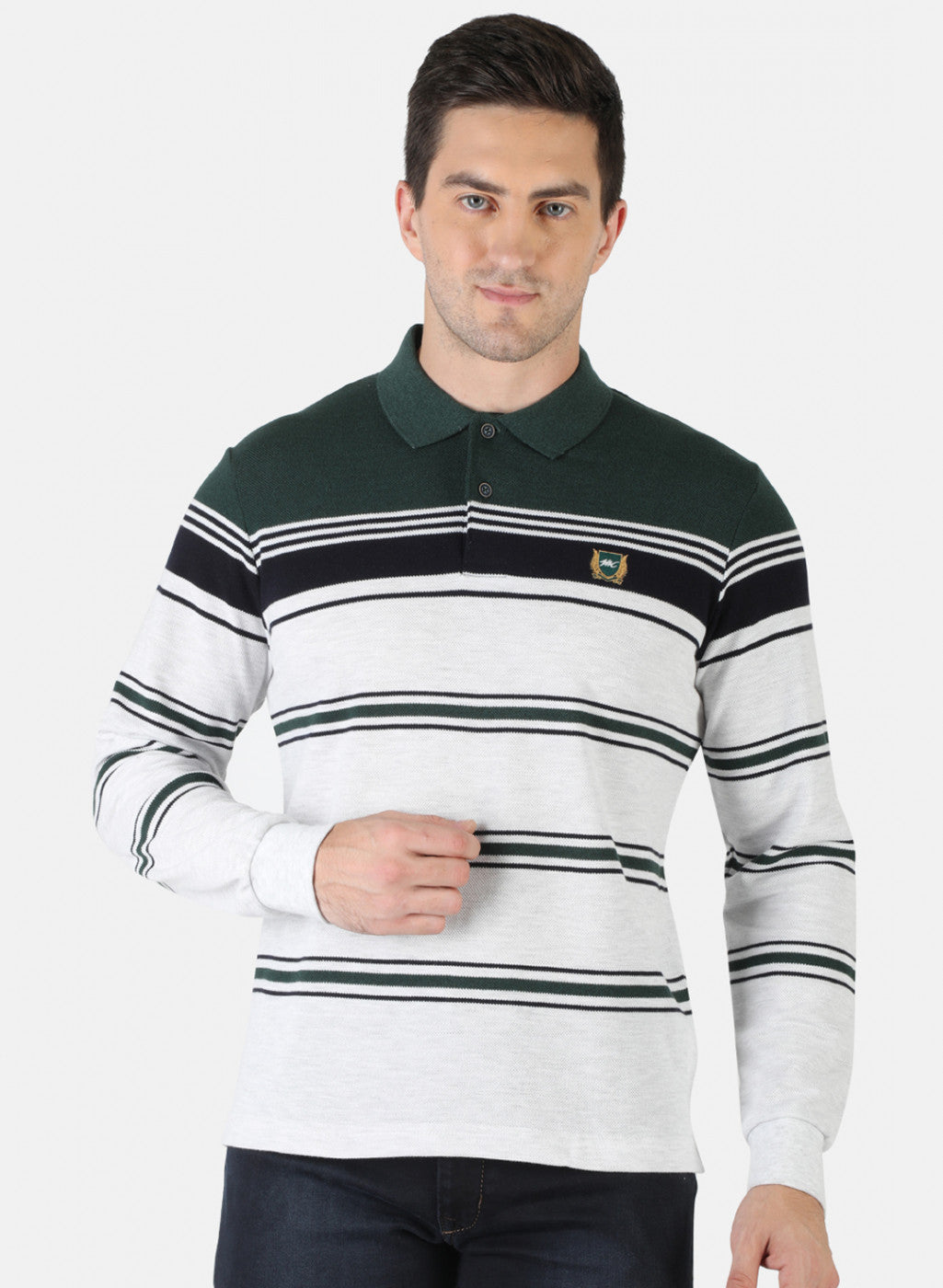 Men Green Stripe T-Shirt