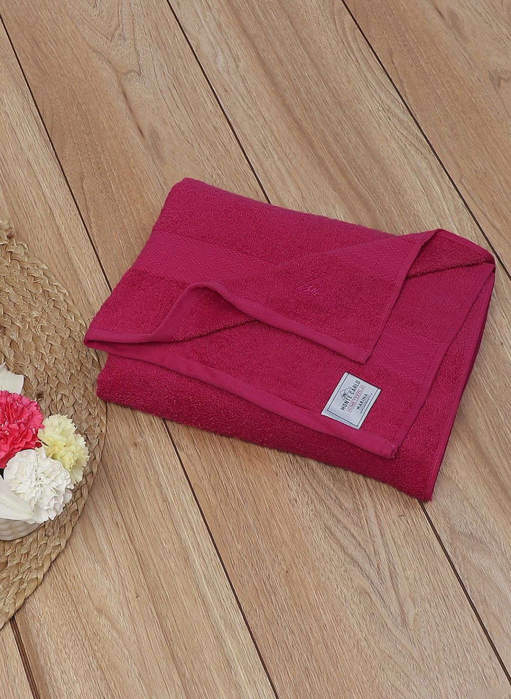 Dark Pink Cotton 400 GSM Bath Towel