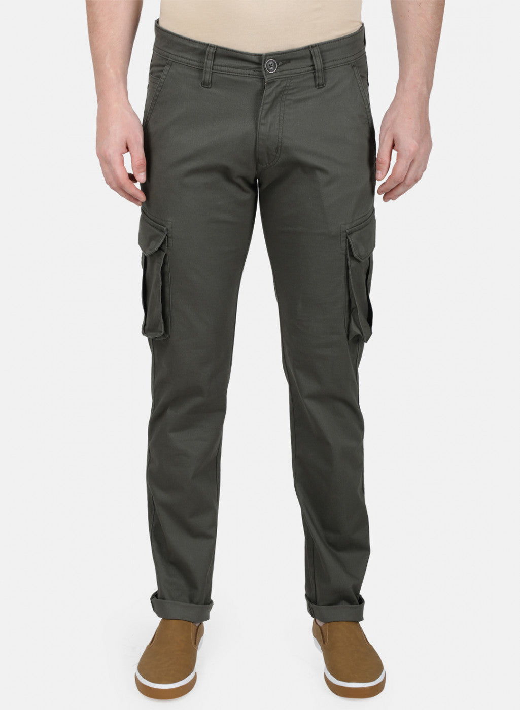 Mens Olive Slim Trouser