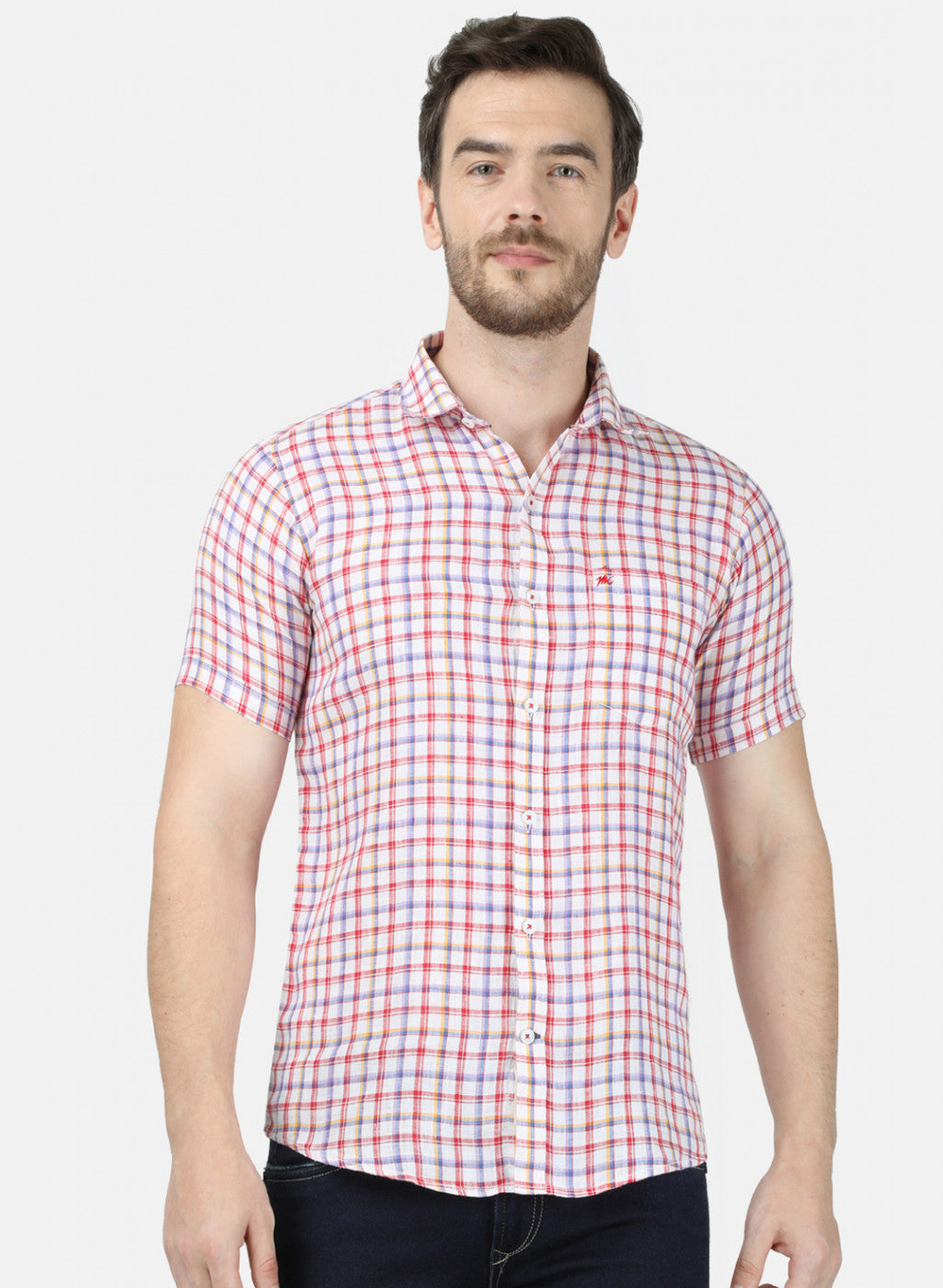 Mens Red Check Shirt