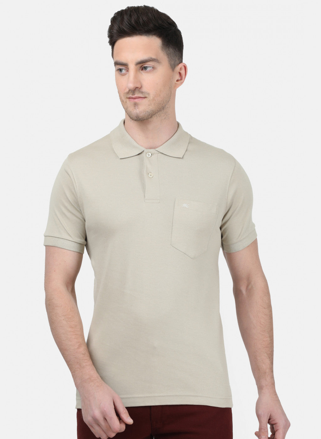 Mens Brown Plain T-Shirt