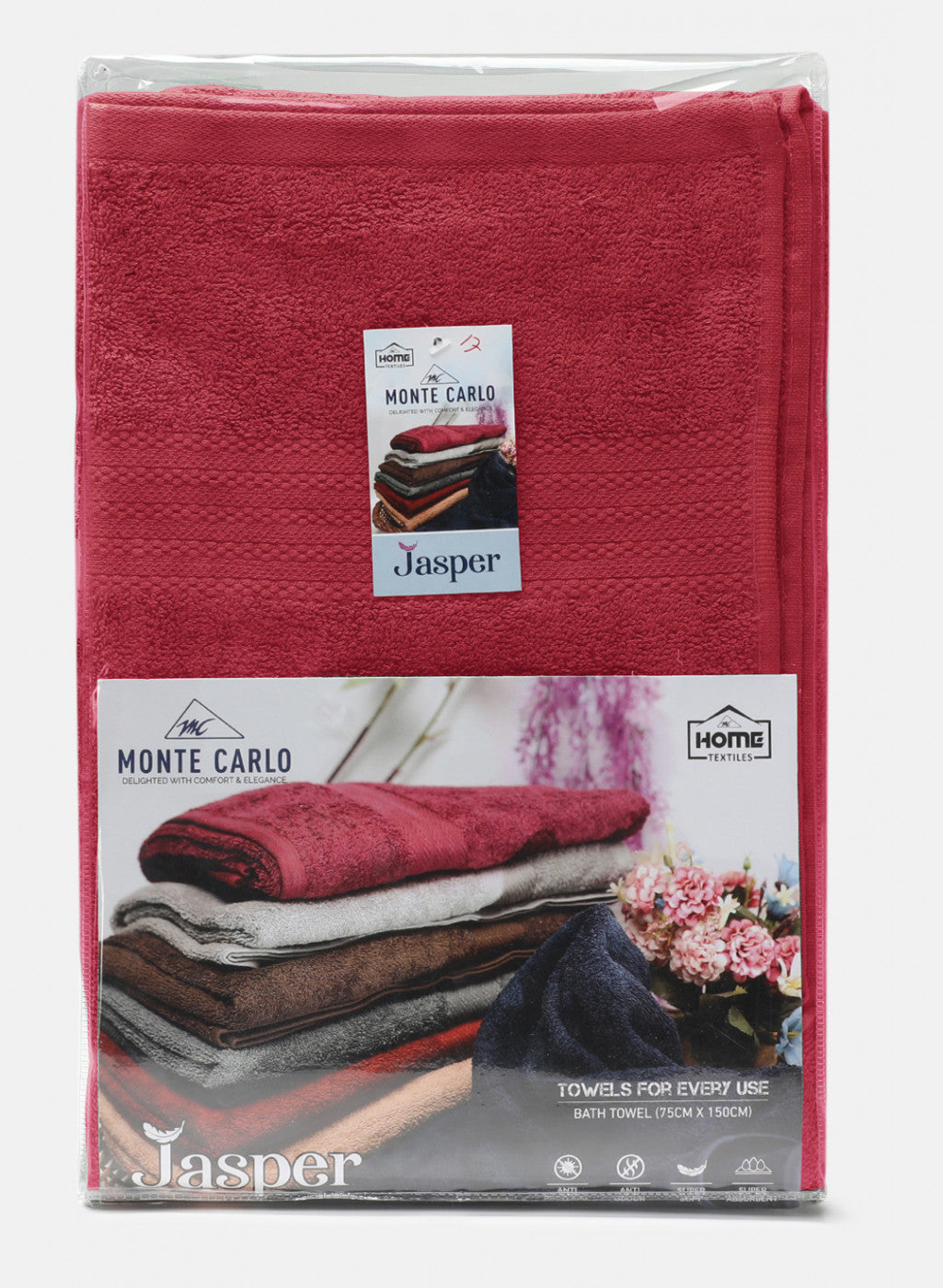 Red Cotton 400 GSM Bath Towel