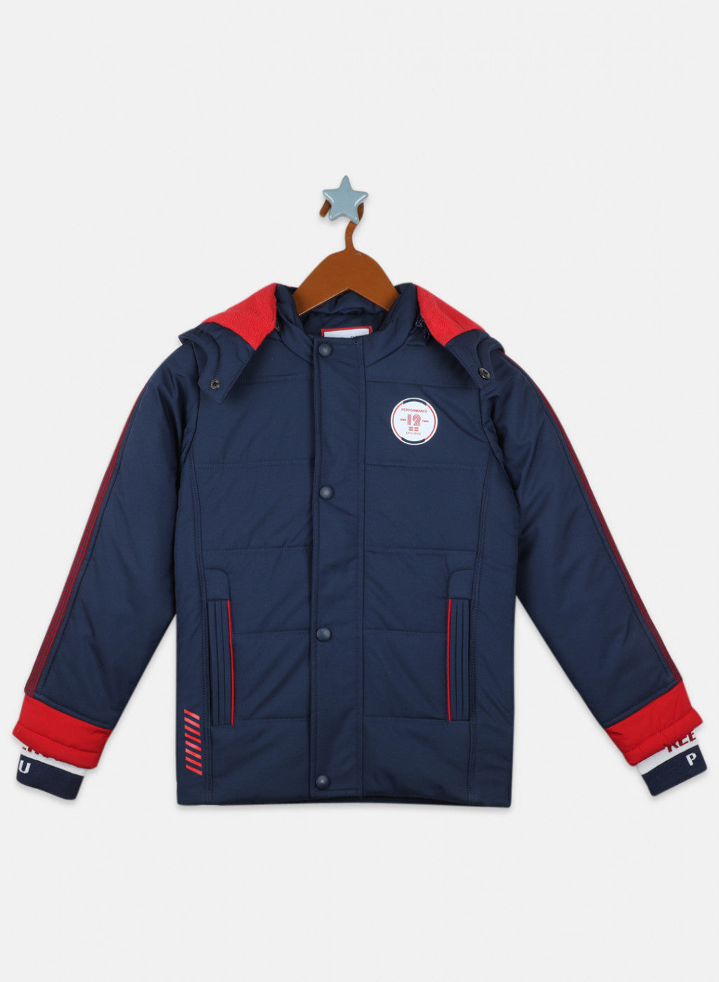 Boys Navy Blue Plain Jacket