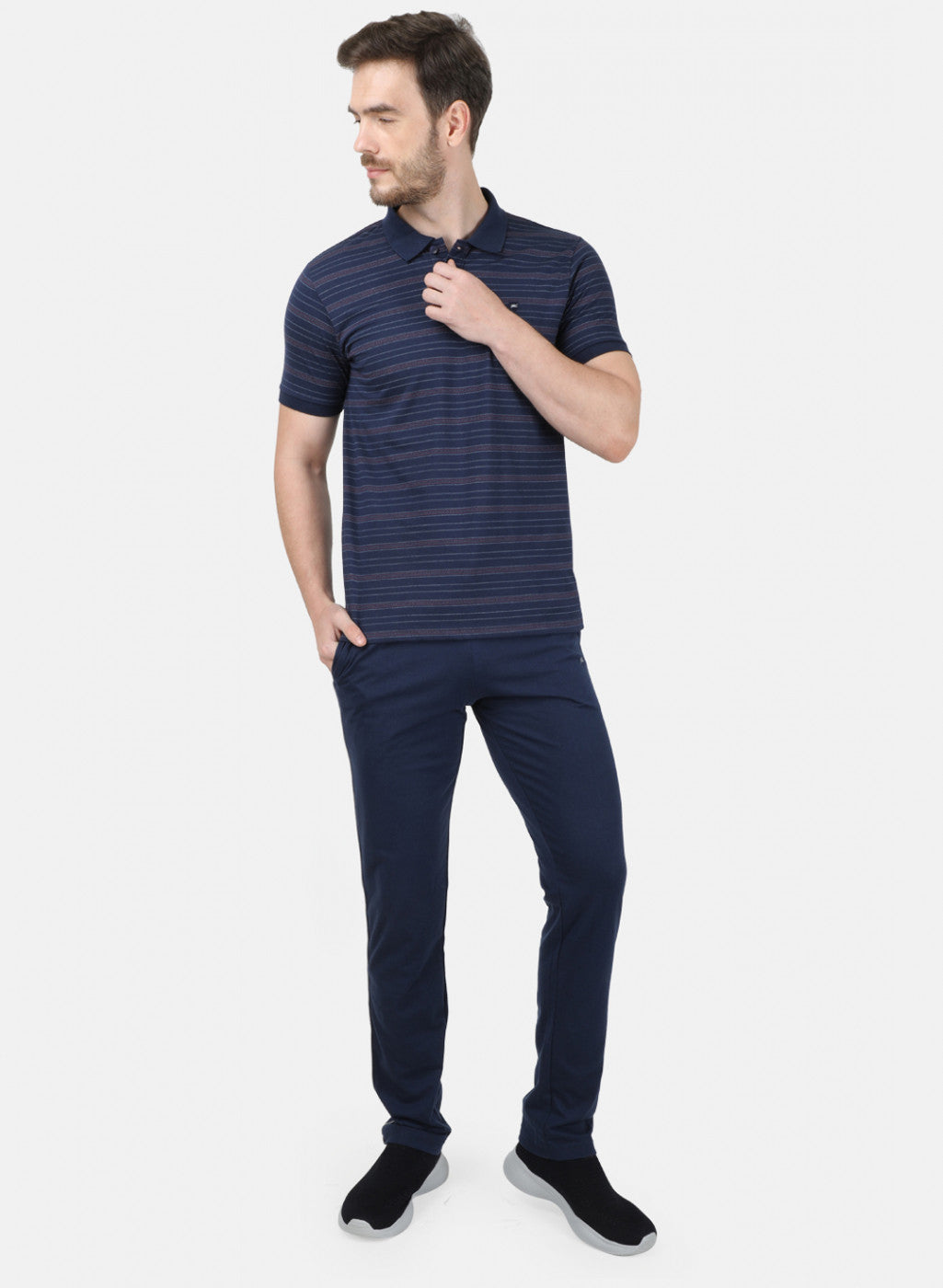 Mens NAvy Blue Stripe Lower Set