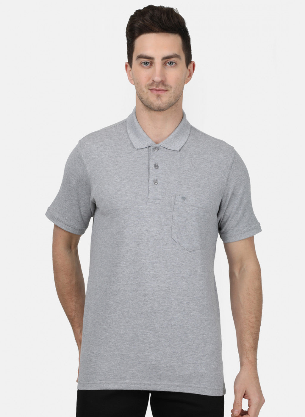 Mens Grey Plain T-Shirt