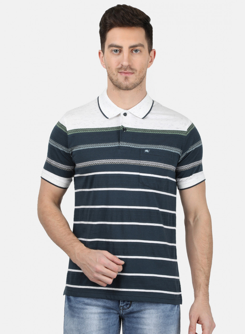 Mens Blue Stripe T-Shirt