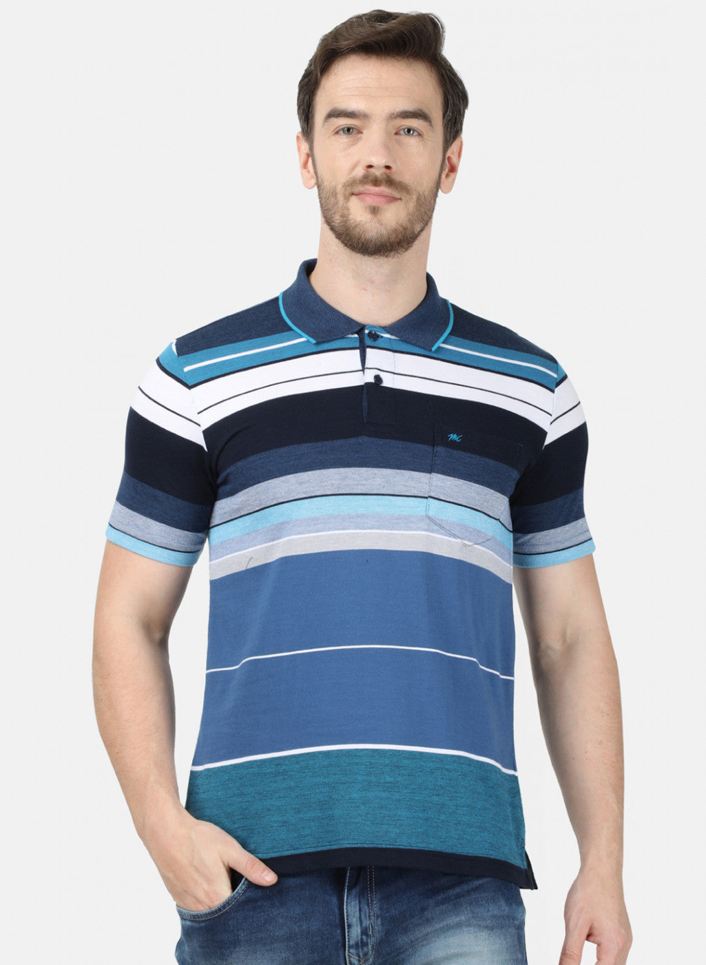 Mens Blue Stripe T-Shirt