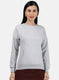 Women Grey Plain Sweatshirt