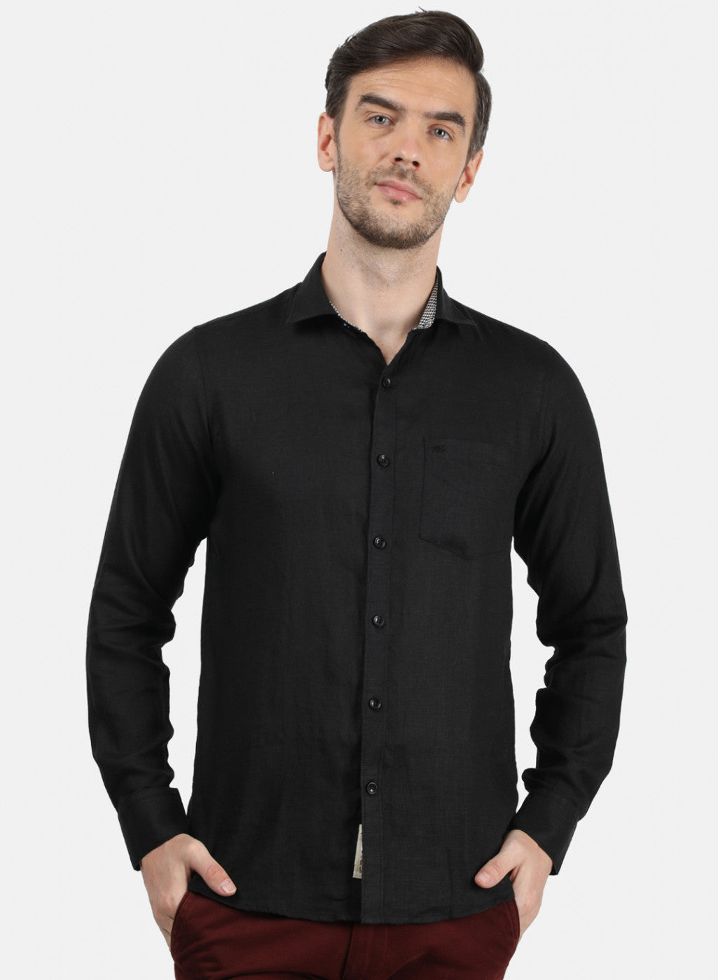 Men Black Solid Shirt