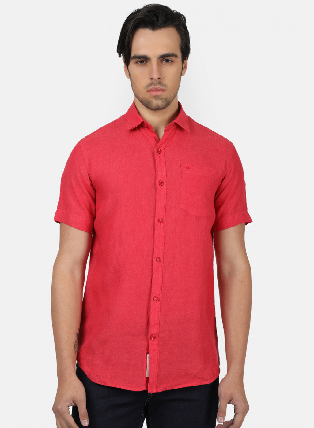 Men RedSolid Shirts