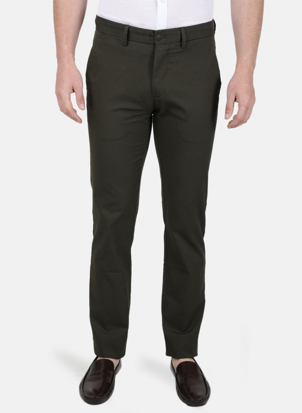 Mens Brown Slim Trouser