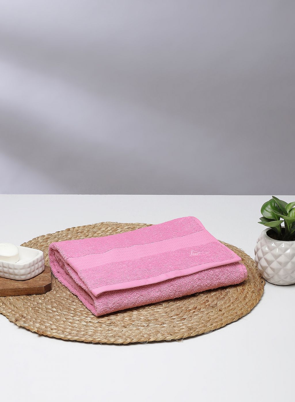 Pink Cotton 400 GSM Bath Towel