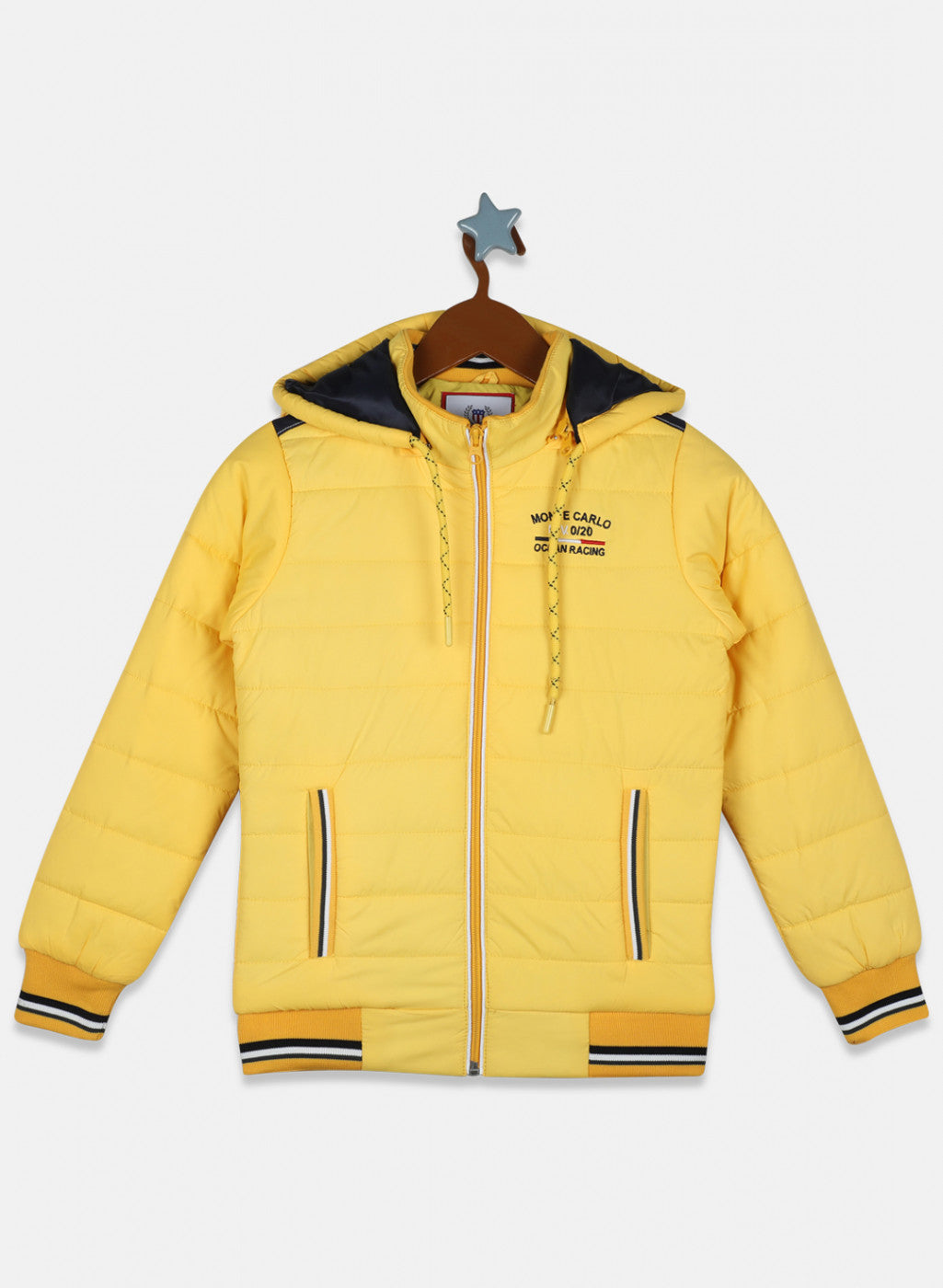 Boys Gold Solid Jacket