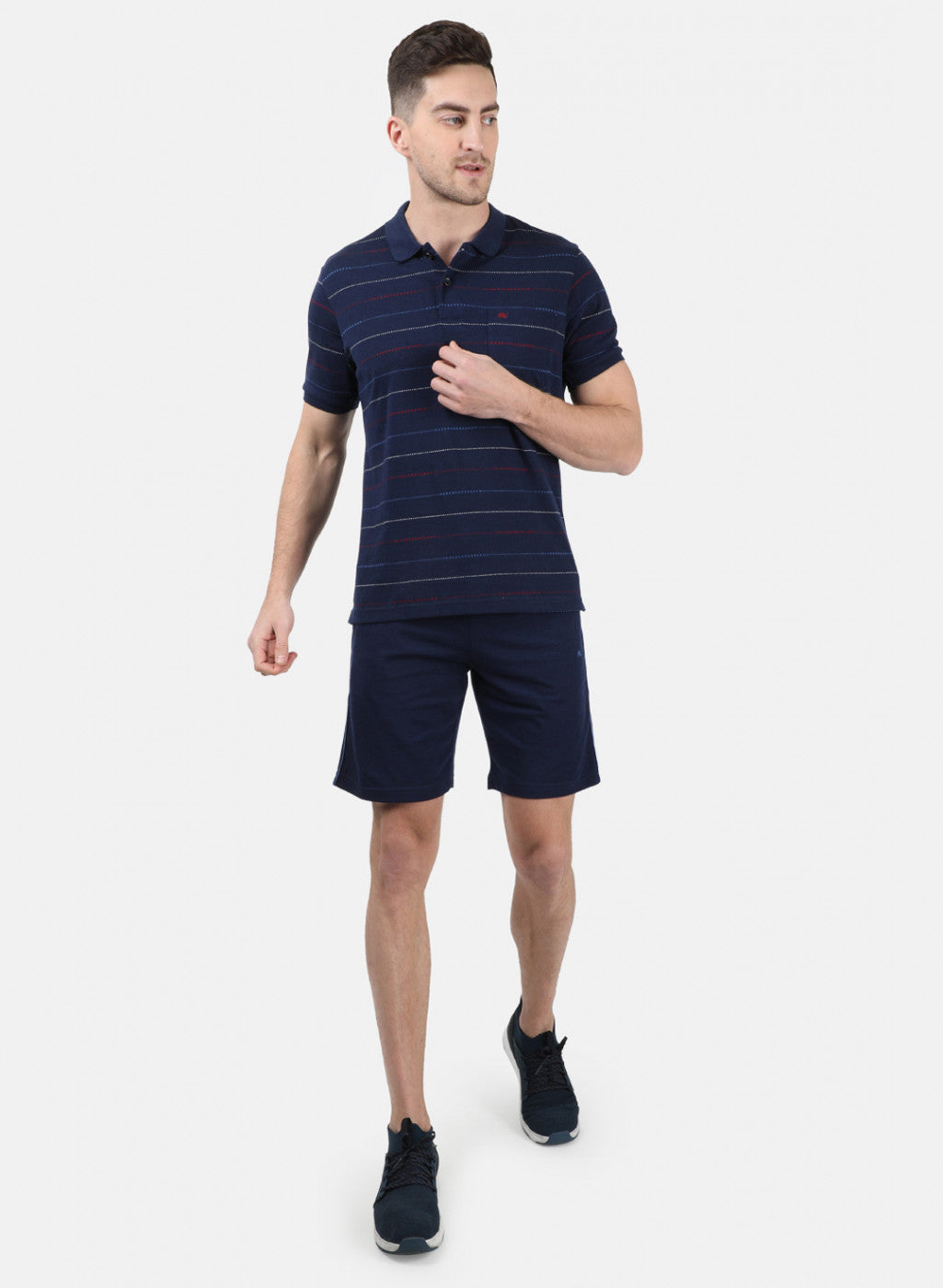 Men NAvy Blue Stripe Combo Set