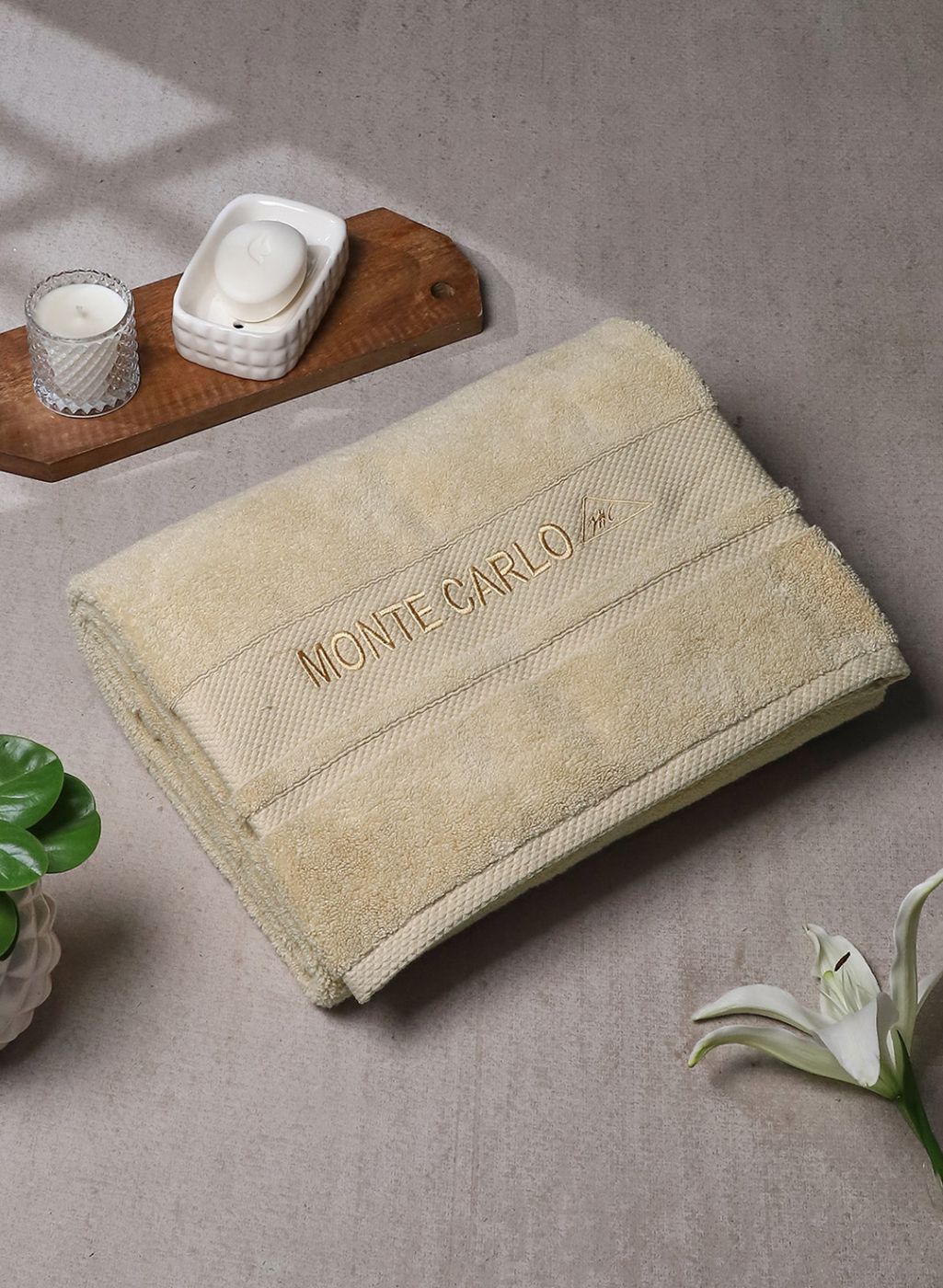 Beige Cotton 625 GSM Bath Towel