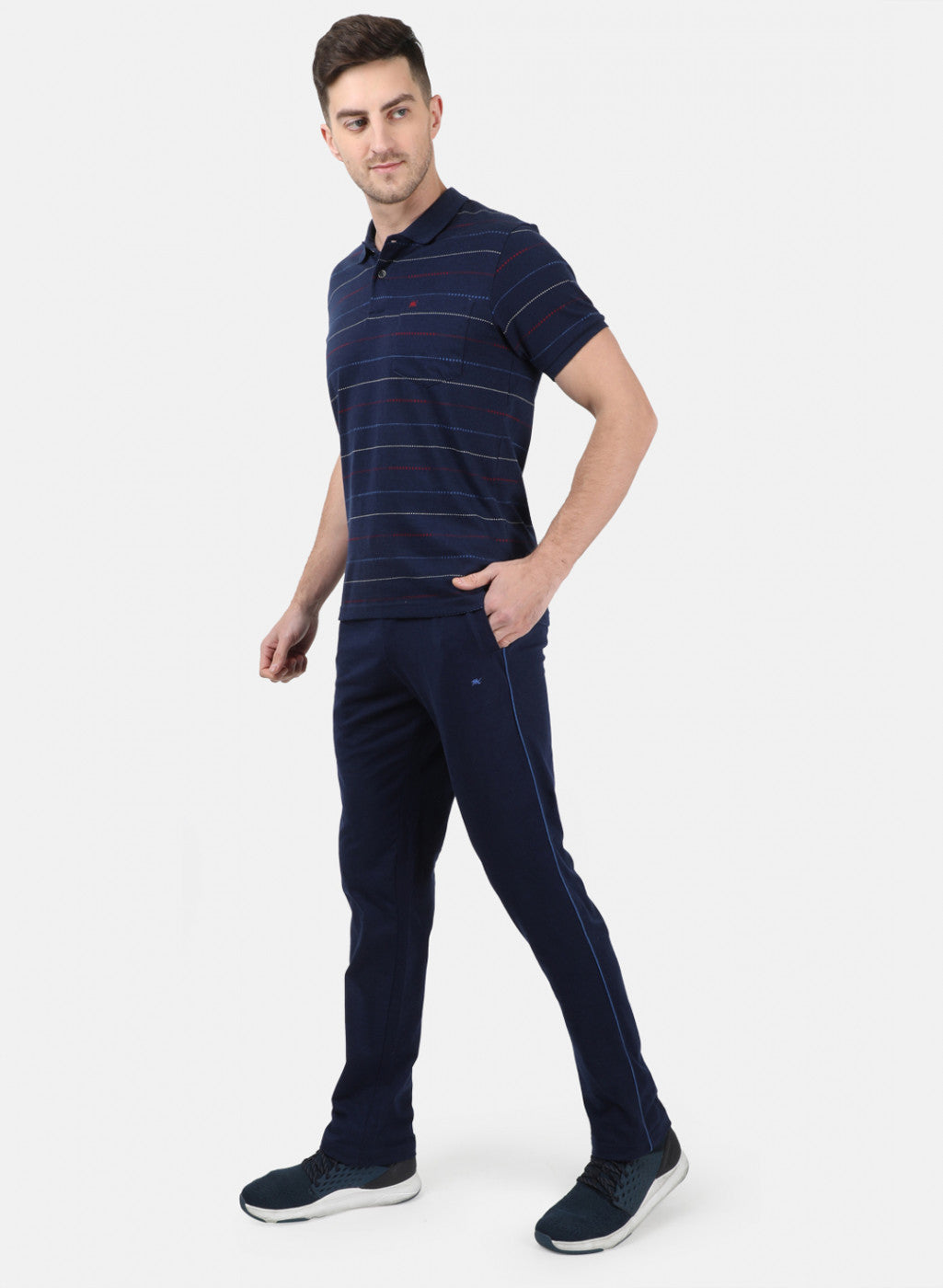 Men NAvy Blue Stripe Combo Set