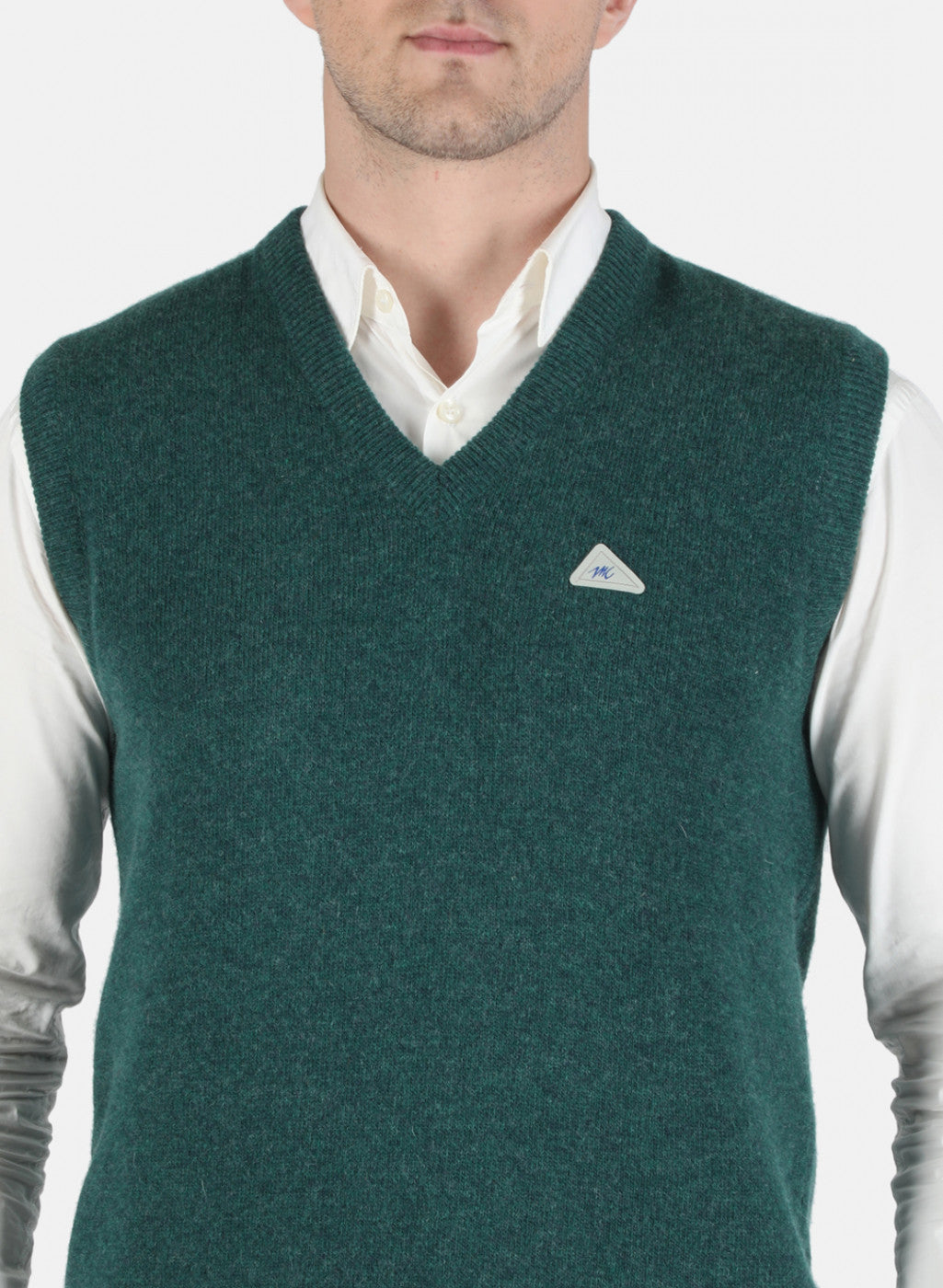 Men Green Solid Sweater